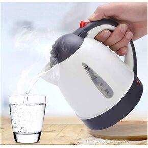Car Kettle Electric Kettle Camping 12V 1000ml Coffee Maker Water Boiler Portable Travel Car Truck Kettle Hot Water Heater Bottle for Tea Coffee Making Heating Cup, 150W