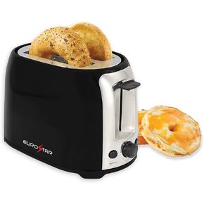 EUROSTAR Cool Touch Wide-Slot 2-Slice Toaster (RED)