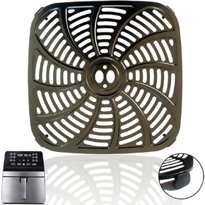 8QT Air Fryer Grill Plate for Gourmia GAF846 8 Quart Digital Air Fryer, Upgraded Air Fryer Grill Pan Crisper Plate Tray Rack Insert Grate Grid Shelf for Gourmia 8QT Air Fryer, Dishwasher Safe