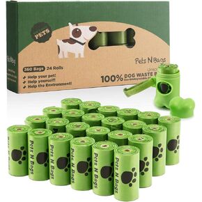 Dog Poop Bags, Dog Waste Bags Unscented Refill Rolls