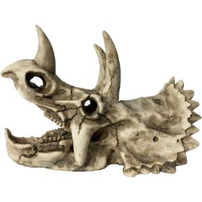 kathson Large Resin Dinosaur Triceratops Skull Décor Aquarium Decoration Reptiles Hideout Fish Tank Ornament Home Landscape Decor