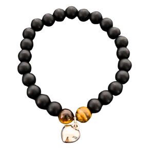 Memoryheart Tiger Eye Bracelet Men and Women – 8mm Beaded Bracelet – One Size Fits All Natural Stone Bangle Bracelet for Protection and Power – Handmade Chakra Bracelets with Natural Gemstones