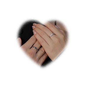 Angel Devil Couple Rings Silver Couple Open Rings Engagement Finger Bands Adjustable Anniversary Rings Set Jewelry for Women and Men Gifts