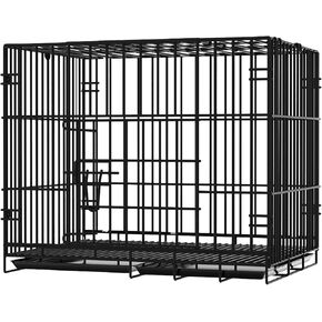 GKYZBB قفص كلب معدني قابل للطي مع صينية بلاستيكية، 24 بوصة × 17 بوصة × 20 بوصة، قفص سلكي، قفص الحيوانات الأليفة المحمول الداخلي بباب مزدوج، بيت الكلب الأليف، قفص السفر للكلاب، بيت الكلب في الهواء الطلق in Kuwait