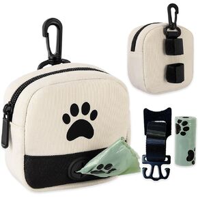 Dog Poop Bag Holder for Leash Dog Waste Bag Dispenser Dog Waste Bag Holder for Leash Conventional & Retractable Pet Dog Treat Pouch Bag With Hand Free Holder Carrier & Waste Bag, No.ZMB-M