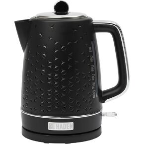 Haden Starbeck Electric Kettle Textured with Auto Shut Off, Boil Dry Protection, and Light Indicator for Home, Kitchen, and Boiling Purposes, Black