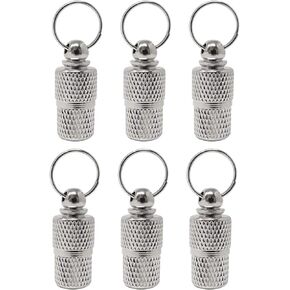 Honbay 6PCS Metal Personalized Dog Cat Tags Barrel Tube with Name Address Cell Phone Number Tags to Prevent The Loss