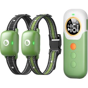 Dog Shock Collar with Remote - 2600Ft Range, 3 Training Modes (Vibration, Beep, Shock), IPX7 Waterproof - Safe & Humane E-Collar for Large Medium Small Dogs, Adjustable Levels (Gray)