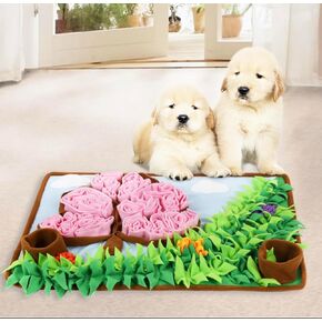 Interactive Dog Snuffle Mat with Squeaker - Engage Your Pup's Senses with a Fun, Enrichment, Entertainment and Stimulating Feeding Experience. Dog Toy Must Haves Size 23.62lx15.74w