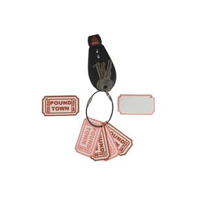 Pound Town Tickets Keychains (2 Red / 2 Pink)