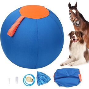 MiOYOOW Dog Herding Ball, 18" Horse Ball Toy Self Entertaining Pet Training Ball with Handle for Dogs Horses Cattle