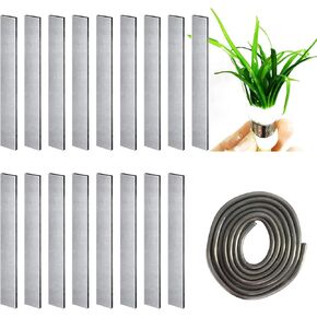Aquarium Plant Over Weight Anchor, 17 PCS Lead Sheets and 40 inches Lead Strip, Can Cut Metal Strips Aquatic Weight Anchor for Aquarium Fish Tank Plants Reinforced Weight Prevents Floating