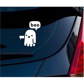 ملصق نافذة السيارة Ghost Says Boo، ملصق ممتص للصدمات، لوحة، ملصق فينيل، ملصق فينيل، ملصق شخصي، للسيارة، هدية لها in Kuwait