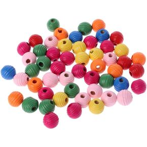 Parrot Toy, 50Pcs/Bag Wooden Bird Parrot Bite Toy Multipurpose Colorful DIY Beads Decoration Accessories
