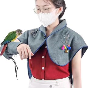 La La Pet® Parrot Anti-Scratch Shoulder Protector and Arm Guard Set Parrot Diaper Shawl Bird Poop Shoulder Protector for Cockatiels Conures Parakeets Finches Small