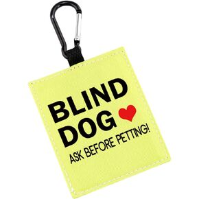 Blind Dog Ask Before Petting Alert Hang Tags for Dog Nervous Dog Hanging Dog Alert Patches Hanging Dog Tags (Blind Dog Alert)
