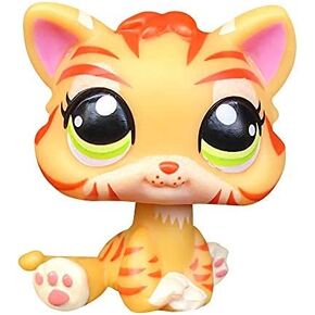 Custom-Made Baby for Short Hair Cat #1451 Striped Orange Tiger 1 Inch Kitty Mini Pet Shop Toys