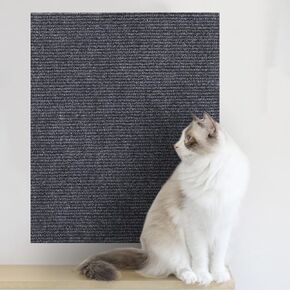 Cat Wall Scratcher Couch Cat Scratch Protector Mat Cat Scratch Furniture Protector 11.8 X 39.3 inch Wall Scratchers for Indoor Cats Self-Adhesive Scratch Couch Protector from Cat Claws（Dark Grey）