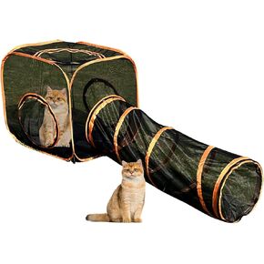 Portable Cat Small Animals Playpen DIY Outdoor Enclosures Freely Combinable 2in1 4in1 6in1 Pop Up Pet Play Tent Tunnel Cube House for Cat Puppy Rabbit