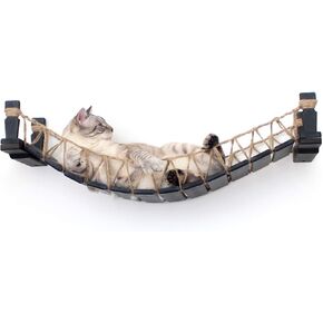 CatastrophiCreations Cat Bridge Wall-Mounted Play and Lounge Toy Cat Tree Tower Alternative for Pets