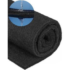 Pawfly Aquarium Filter Media Pad Activated Carbon Filter Media Pad, High-Density Fiber Aquarium Filter Floss Rolls for Fish Tank Pond Canister Filter(40" L x 23.6" W)