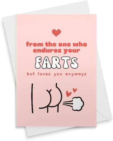 Funny Valentines Day Card for Him, Fart Card for Boyfriend Husband, Funny Anniversary Card, Funny Love Card for Him, I Still Love You [00563] in Saudi Arabia