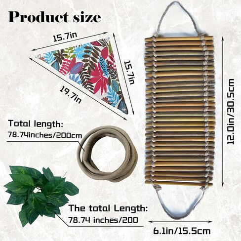 Reptile Climbing Bridge, Bamboo Lizard Ladder Bridge Bearded Dragon Hammock Lizard Lounger Hanging Terrarium Vines Decor Reptiles Habitat Tank Accessories for Gecko Chameleon(4PCS) in Saudi Arabia