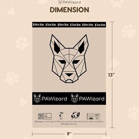 100% Home Compostable, 300 Count, Poop Bags For Dogs with Leash Dispenser, 2-in-1, Thick, Unscented Dog Waste Bags, Leak Proof Pet Garbage Bag for Walks with Holder (Beige) in Saudi Arabia