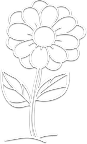 1Sheet Sun Flower Decal,Daisy Flower Birth Month Wildflowers Stickers,Vinyl Boho Floral Car Bumper Decal Gift for Plant Lovers,Women Birthday Wedding Party Classroom Decor|7.5" High (White) in Saudi Arabia
