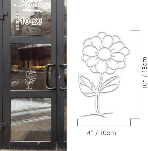 1Sheet Sun Flower Decal,Daisy Flower Birth Month Wildflowers Stickers,Vinyl Boho Floral Car Bumper Decal Gift for Plant Lovers,Women Birthday Wedding Party Classroom Decor|7.5" High (White) in Saudi Arabia