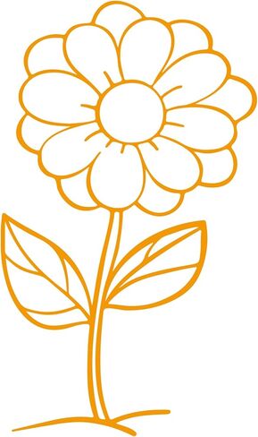 1Sheet Sun Flower Decal,Daisy Flower Birth Month Wildflowers Stickers,Vinyl Boho Floral Car Bumper Decal Gift for Plant Lovers,Women Birthday Wedding Party Classroom Decor|7.5" High (White) in Kuwait