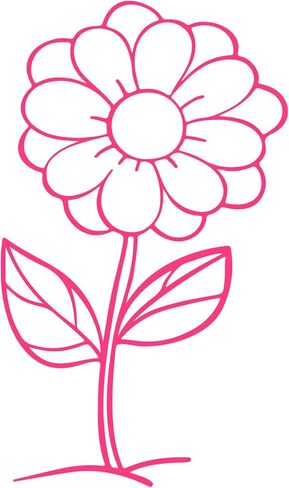1Sheet Sun Flower Decal,Daisy Flower Birth Month Wildflowers Stickers,Vinyl Boho Floral Car Bumper Decal Gift for Plant Lovers,Women Birthday Wedding Party Classroom Decor|7.5" High (White) in Saudi Arabia