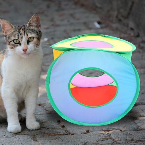 NOLITOY Pop Up Cat Cube, Cat Tunnels for Indoor Cats,Collapsible Cat Hideouts Play House Cat Cave Tent for Indoor Outdoor Kittens Cats Puppies Rabbits Hideaway in Saudi Arabia