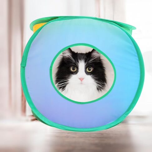 NOLITOY Pop Up Cat Cube, Cat Tunnels for Indoor Cats,Collapsible Cat Hideouts Play House Cat Cave Tent for Indoor Outdoor Kittens Cats Puppies Rabbits Hideaway in Saudi Arabia