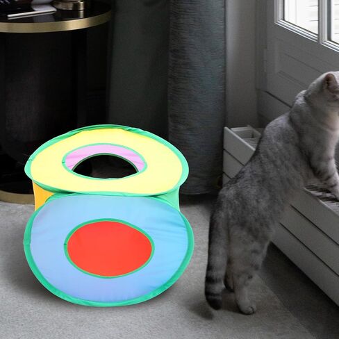 NOLITOY Pop Up Cat Cube, Cat Tunnels for Indoor Cats,Collapsible Cat Hideouts Play House Cat Cave Tent for Indoor Outdoor Kittens Cats Puppies Rabbits Hideaway in Saudi Arabia