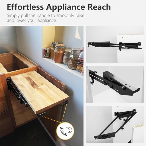 رافعة خلاط أجهزة المطبخ للخزانة، رافعة الأجهزة مع آلية زنبركية ذاتية القفل لأجهزة المطبخ الصغيرة in Kuwait