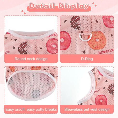 Dog Shirt, Breathable Dog Clothes for Small Dogs Boy Girl, Pet Funny Print Vest, Soft and Light-Weight T Shirts for Puppy, Cat Outfit in Saudi Arabia