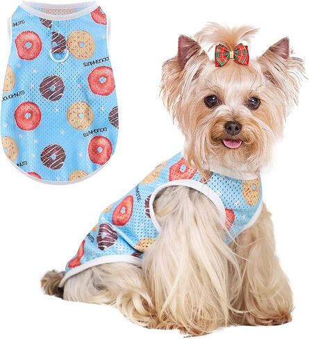 Dog Shirt, Breathable Dog Clothes for Small Dogs Boy Girl, Pet Funny Print Vest, Soft and Light-Weight T Shirts for Puppy, Cat Outfit in Saudi Arabia