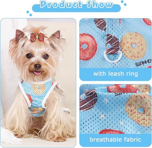 Dog Shirt, Breathable Dog Clothes for Small Dogs Boy Girl, Pet Funny Print Vest, Soft and Light-Weight T Shirts for Puppy, Cat Outfit in Saudi Arabia