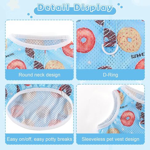 Dog Shirt, Breathable Dog Clothes for Small Dogs Boy Girl, Pet Funny Print Vest, Soft and Light-Weight T Shirts for Puppy, Cat Outfit in Saudi Arabia