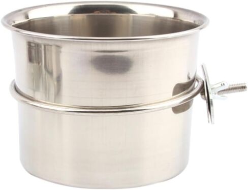 Bird Feeding Cups Bird Cage Trays Replacement Bird Food Cockatiel Parakeet Cage Accessories Bird Dishes Stainless Steel Bird Cage Decorative Birds Water Tray Parrot in Saudi Arabia