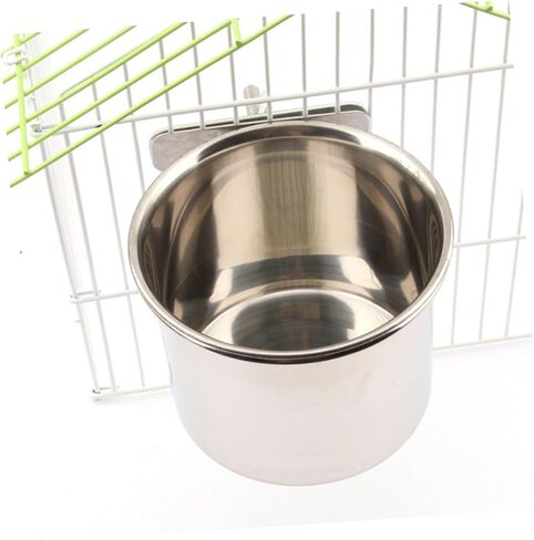 Bird Feeding Cups Bird Cage Trays Replacement Bird Food Cockatiel Parakeet Cage Accessories Bird Dishes Stainless Steel Bird Cage Decorative Birds Water Tray Parrot in Saudi Arabia