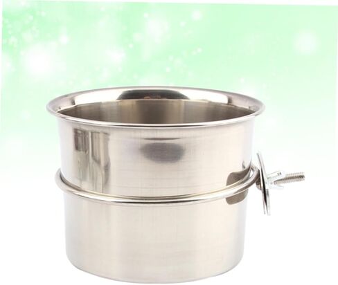 Bird Feeding Cups Bird Cage Trays Replacement Bird Food Cockatiel Parakeet Cage Accessories Bird Dishes Stainless Steel Bird Cage Decorative Birds Water Tray Parrot in Saudi Arabia