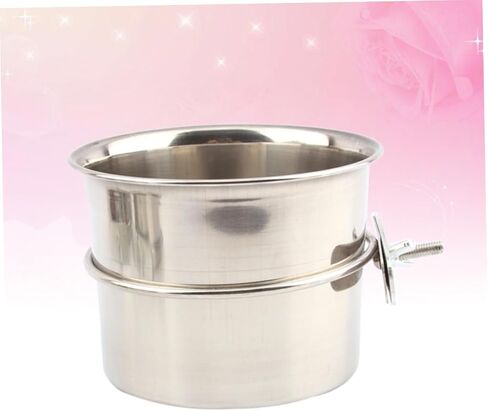 Bird Feeding Cups Bird Cage Trays Replacement Bird Food Cockatiel Parakeet Cage Accessories Bird Dishes Stainless Steel Bird Cage Decorative Birds Water Tray Parrot in Saudi Arabia