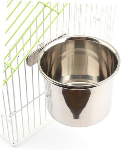 Bird Feeding Cups Bird Cage Trays Replacement Bird Food Cockatiel Parakeet Cage Accessories Bird Dishes Stainless Steel Bird Cage Decorative Birds Water Tray Parrot in Saudi Arabia