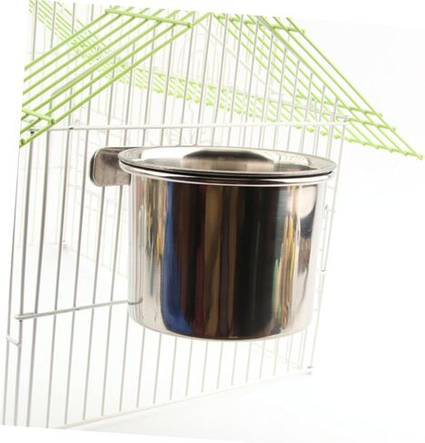 Bird Feeding Cups Bird Cage Trays Replacement Bird Food Cockatiel Parakeet Cage Accessories Bird Dishes Stainless Steel Bird Cage Decorative Birds Water Tray Parrot in Saudi Arabia