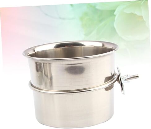 Bird Feeding Cups Bird Cage Trays Replacement Bird Food Cockatiel Parakeet Cage Accessories Bird Dishes Stainless Steel Bird Cage Decorative Birds Water Tray Parrot in Saudi Arabia