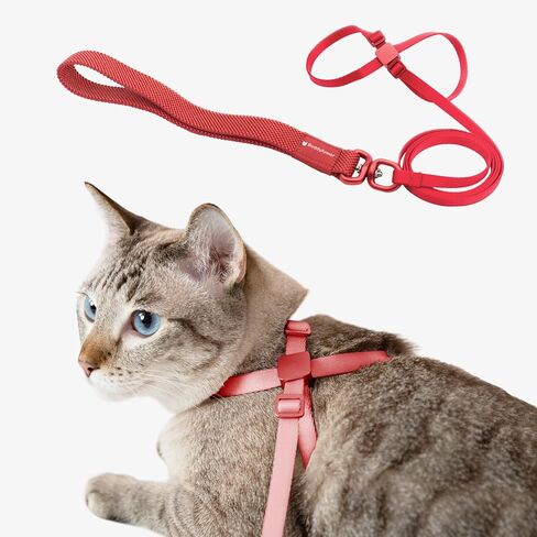 Cat Harness and Leash 2-in-1 - U.S. IDA Bronze Awarding Design, Escape Proof and Anti-Chocking, for Walking and Training, Lighweight for Kitten and Small Large Cat and Puppy(Linen) in Saudi Arabia