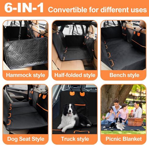 Back Seat Extender for Dogs, Dog Car Seat Cover for Back Seat with Hard Bottom Protector for Pet, Car, Truck, SUV in Kuwait