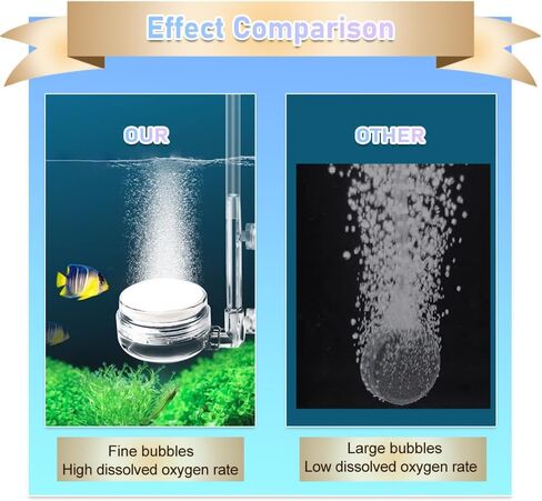 2 قطعة حوض السمك حجر الهواء خزان الأسماك نانو فقاعة الحجر عدة مع صمام التحكم وكأس الشفط هادئ حوض السمك الناشر للزراعة المائية in Kuwait